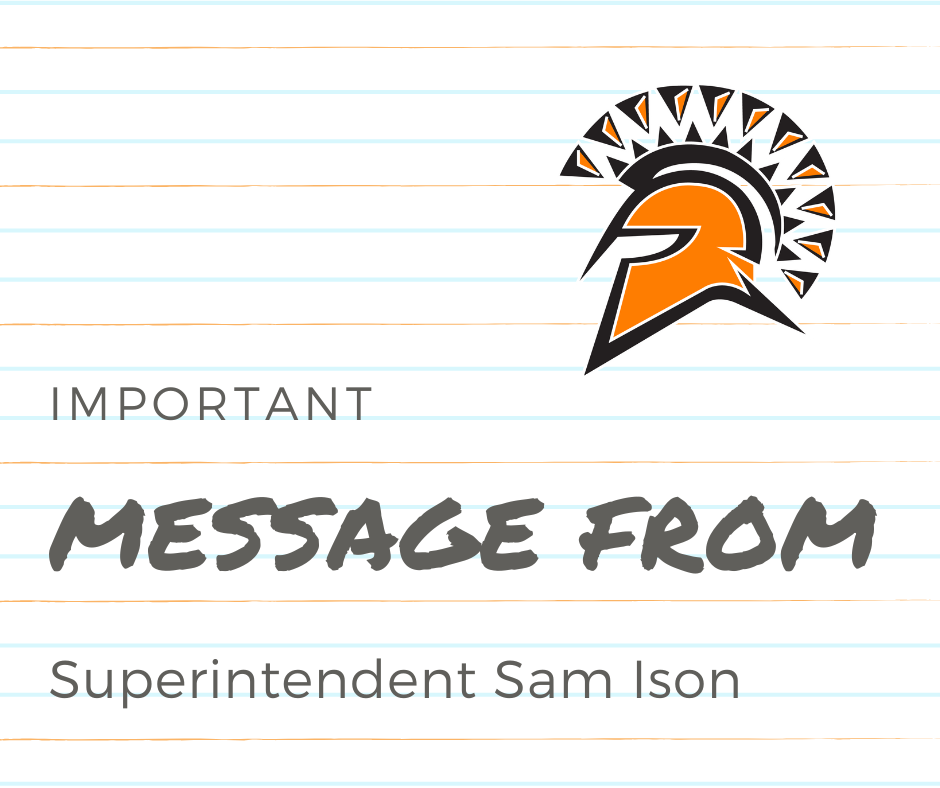 message from superintendent